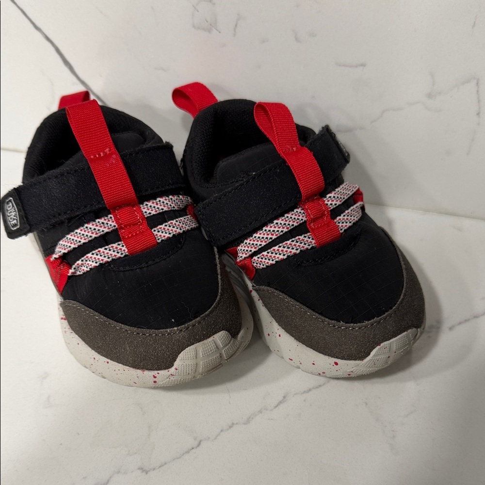 Hey Dude Kids Black and Red Sneakers